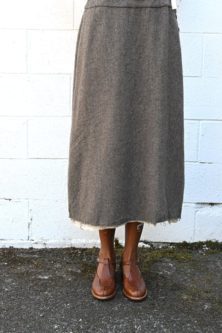 Eco Wool Herringbone Skirt