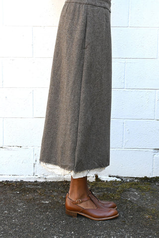 Eco Wool Herringbone Skirt