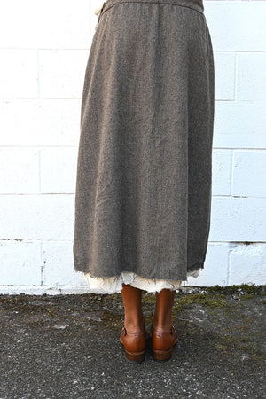 Eco Wool Herringbone Skirt