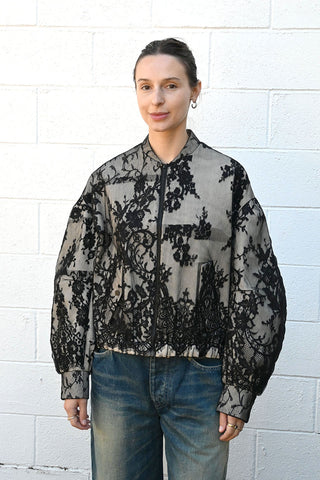 Lace Bomber Jacket