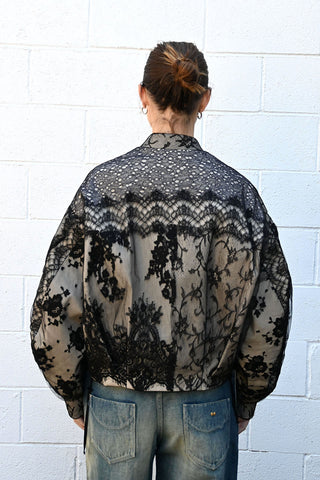 Lace Bomber Jacket