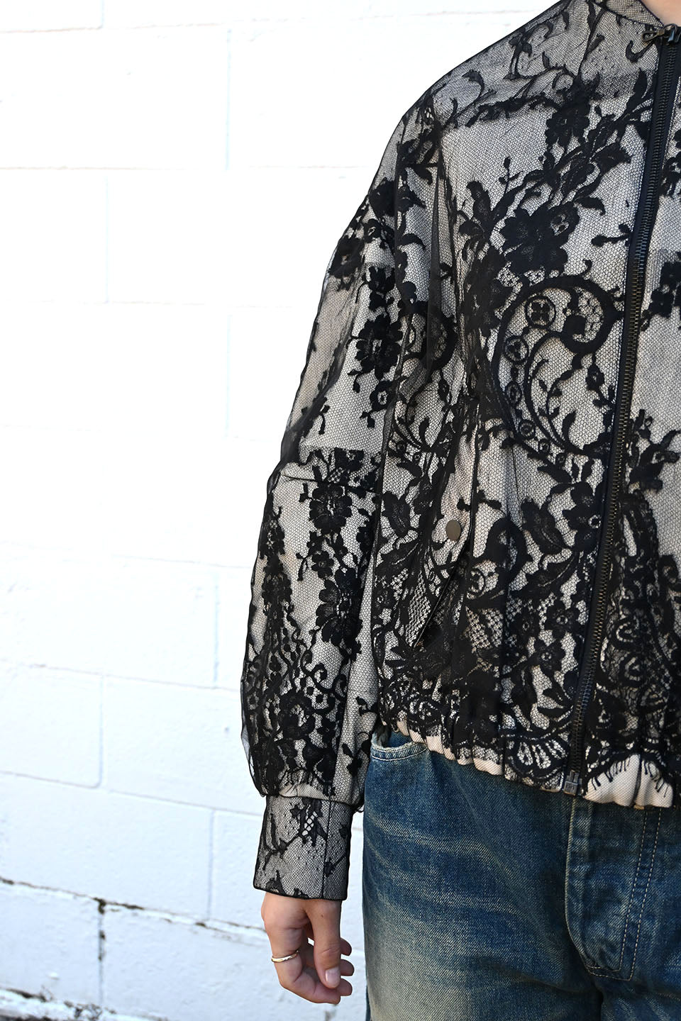 Lace Bomber Jacket