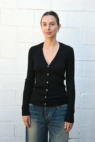 Ribbed Cashmere Cardigan