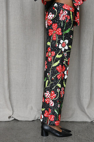 Mod Sequin Floral Pants