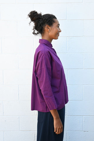 Tina Shirt Raspberry Stripe