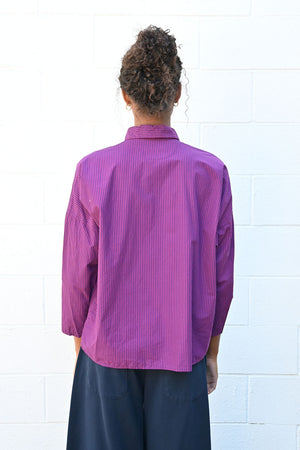 Tina Shirt Raspberry Stripe