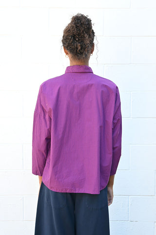 Tina Shirt Raspberry Stripe