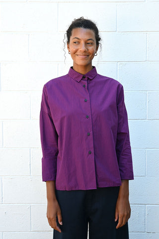 Tina Shirt Raspberry Stripe
