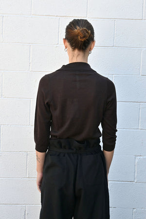 Knit Polo Ebony