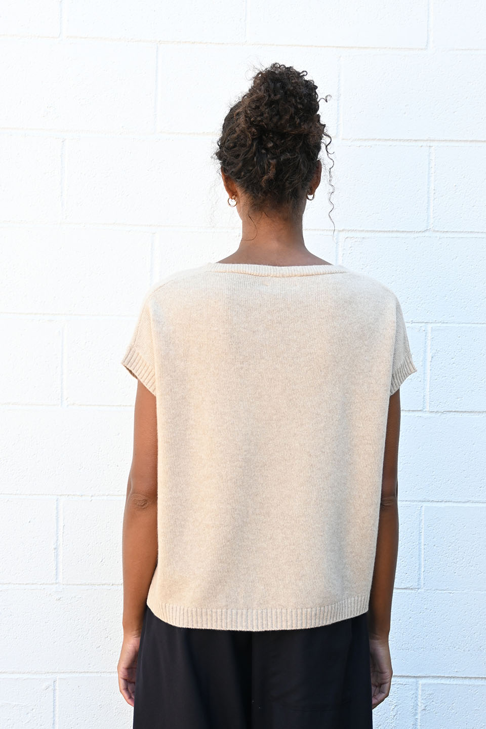 Gilet Over Mixcash in Beige