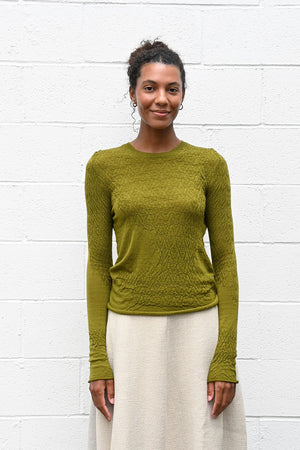 Textured Green Top
