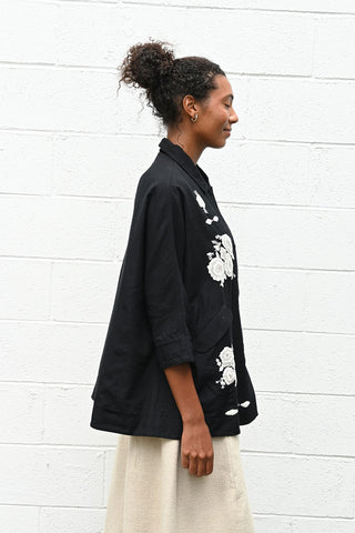 Flower Beads Loose Fit Coat