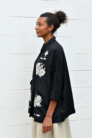 Flower Beads Loose Fit Coat