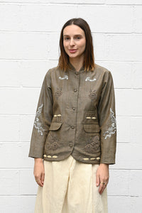 Flower Beads Short Jacket