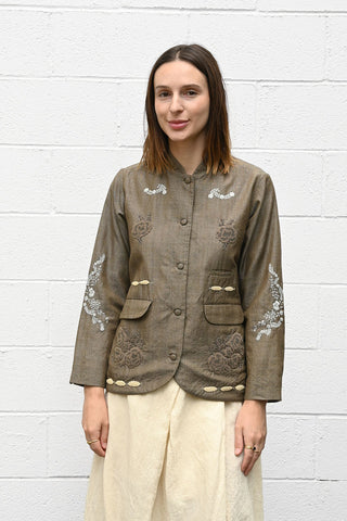 Flower Beads Short Jacket