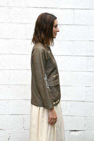 Flower Beads Short Jacket