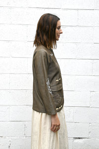 Flower Beads Short Jacket