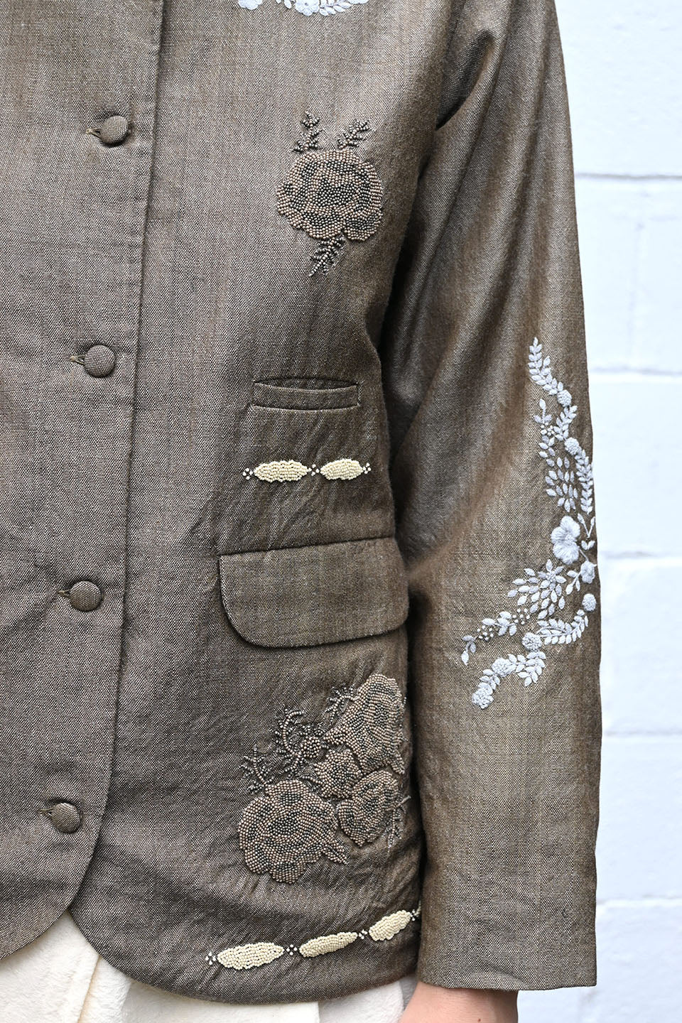 Flower Beads Short Jacket