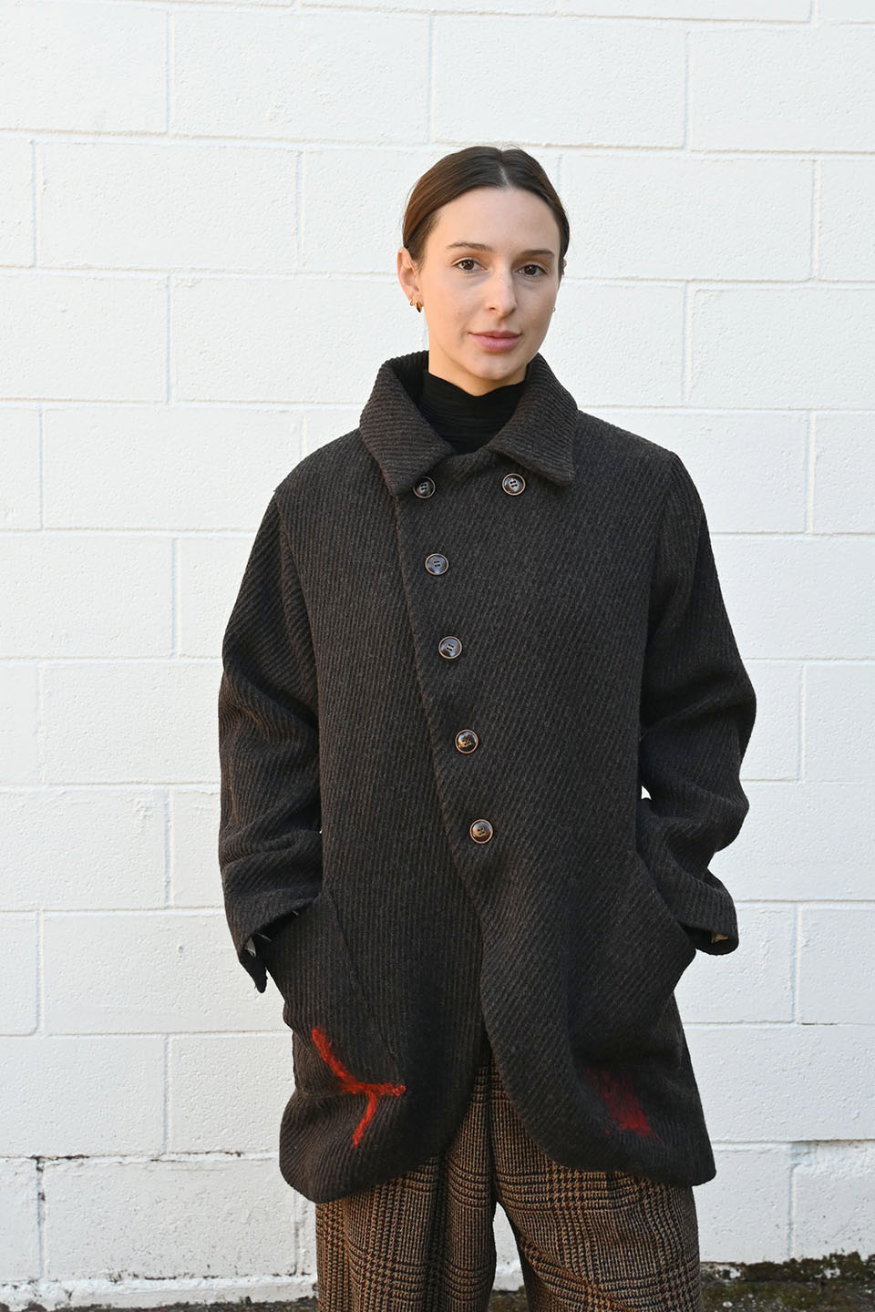 Wool Jacket with Stitch detail