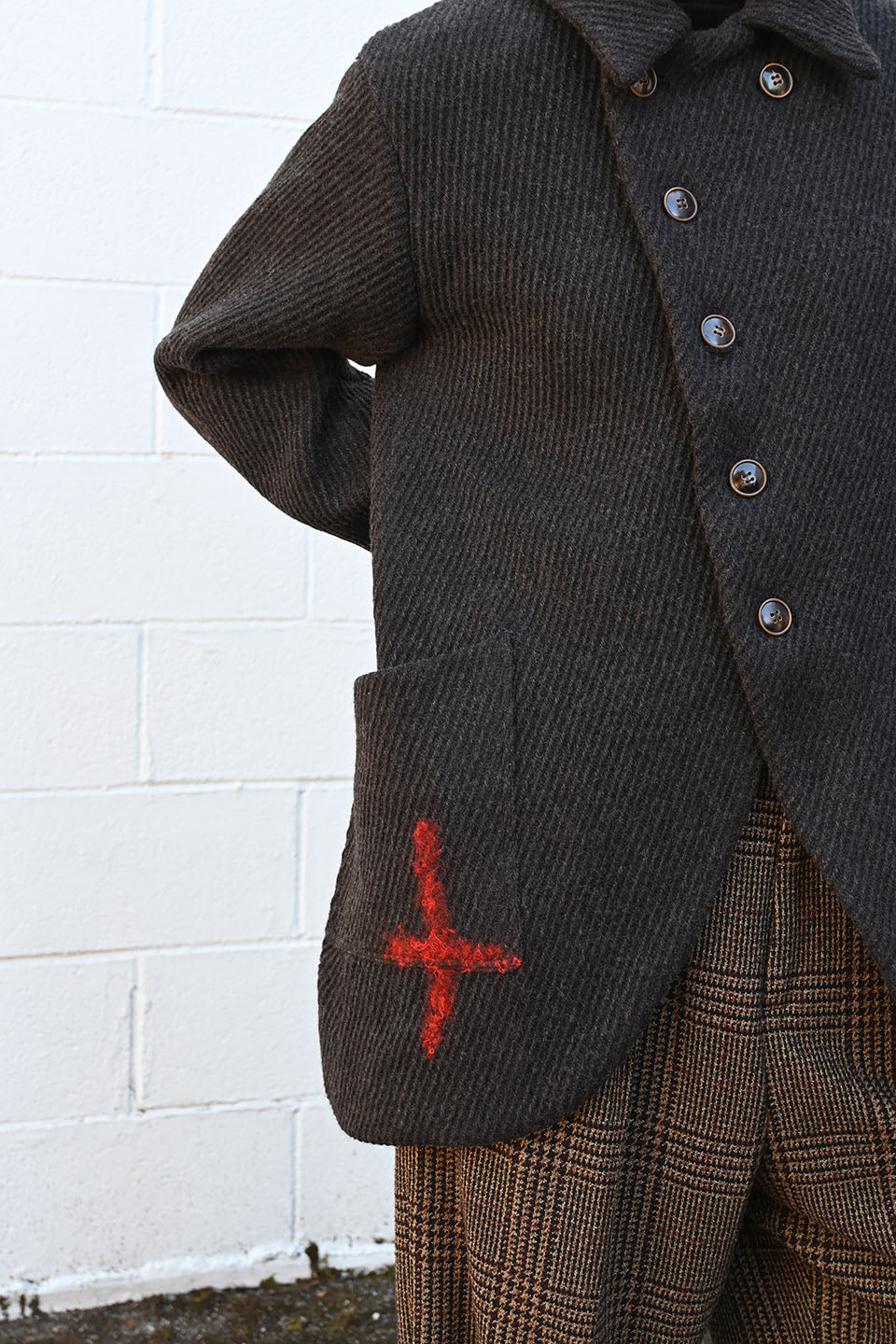 Wool Jacket with Stitch detail