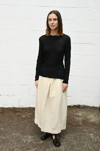 Wrinkled Wool Round Neck Shirt