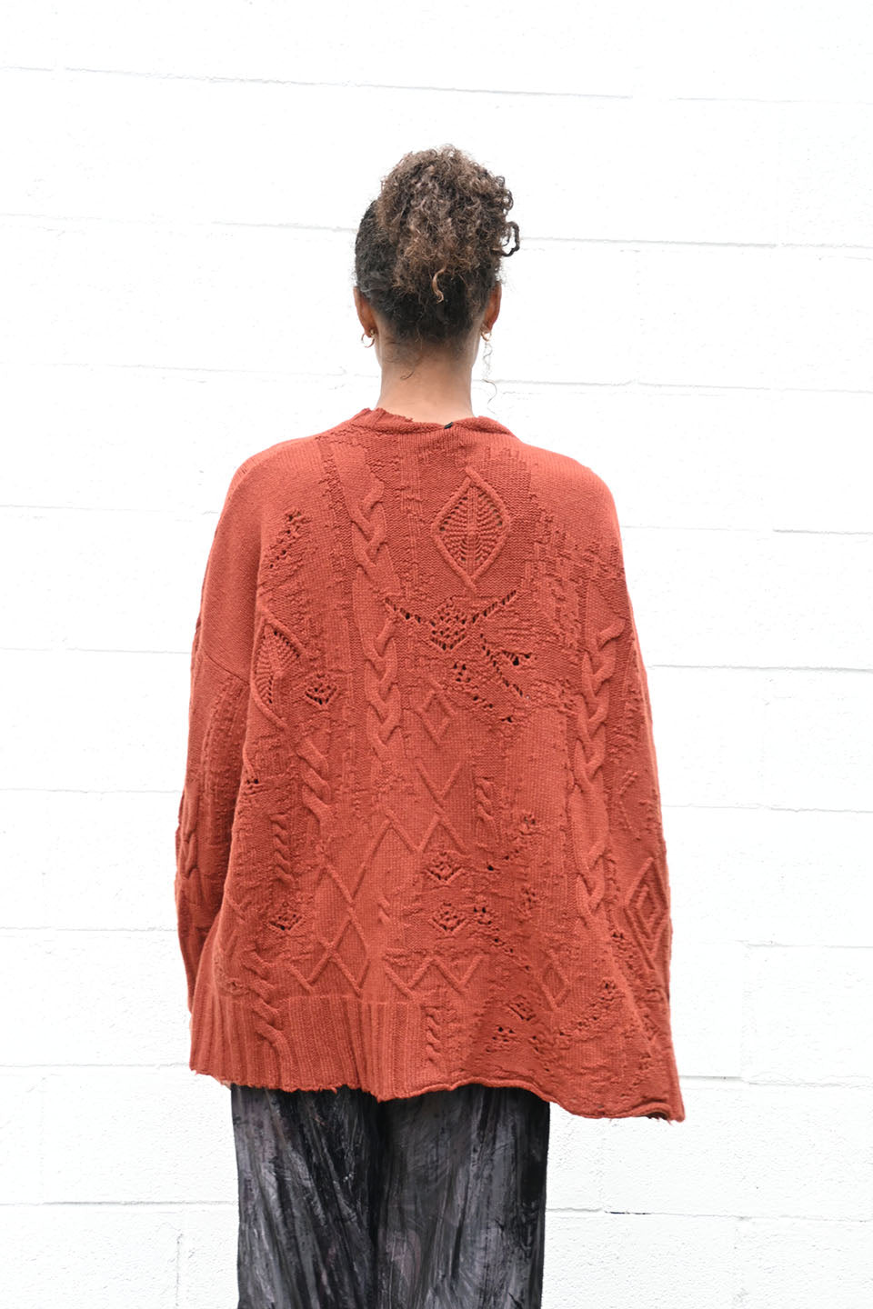 Textured Cardigan Burgundy