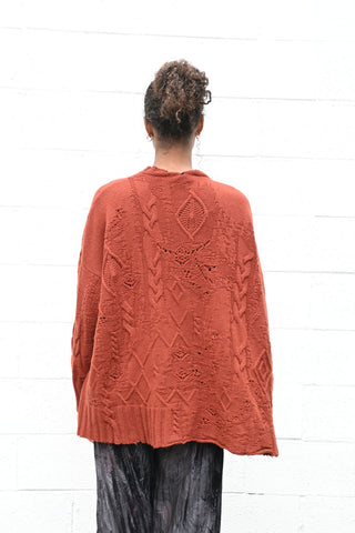 Textured Cardigan Burgundy