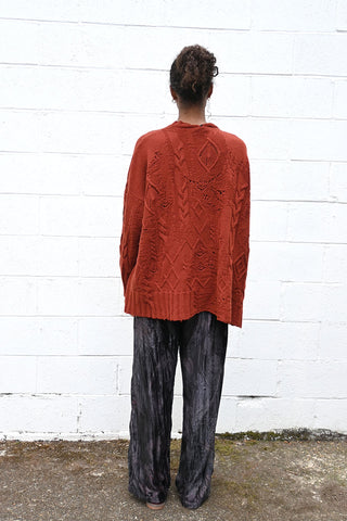 Textured Cardigan Burgundy