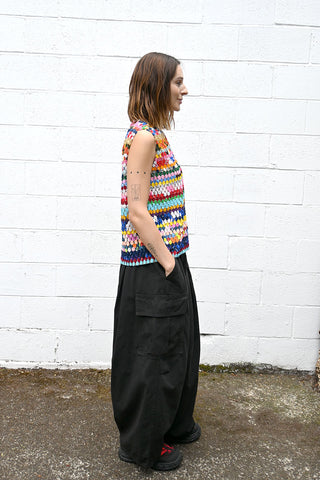 Balloon Cargo Pants Black