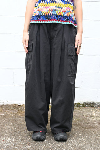 Balloon Cargo Pants Black