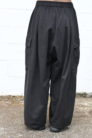 Balloon Cargo Pants Black