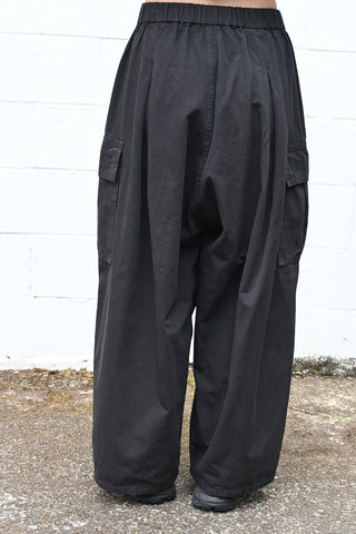 Balloon Cargo Pants Black
