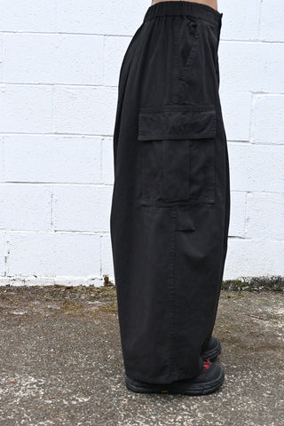 Balloon Cargo Pants Black