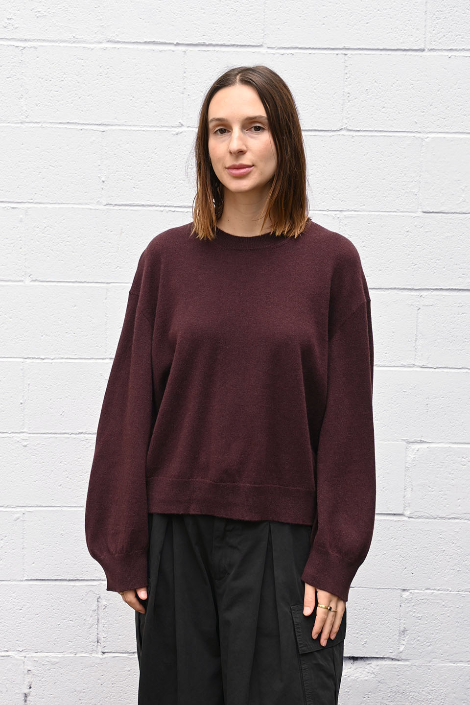 Wine Cashmere Pullover