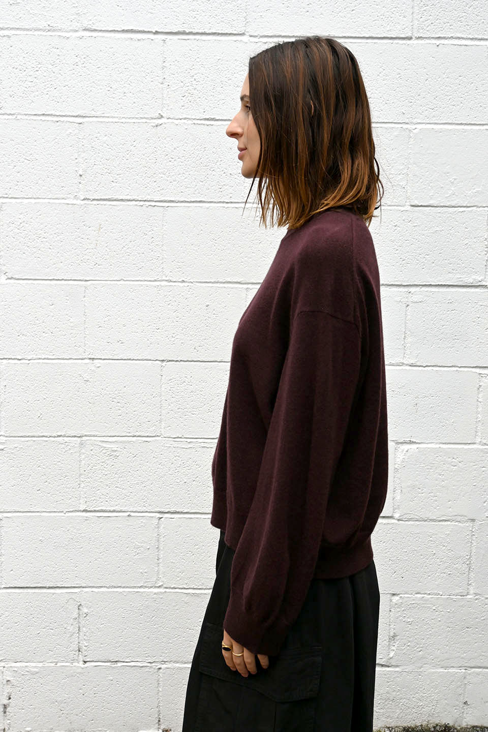 Wine Cashmere Pullover