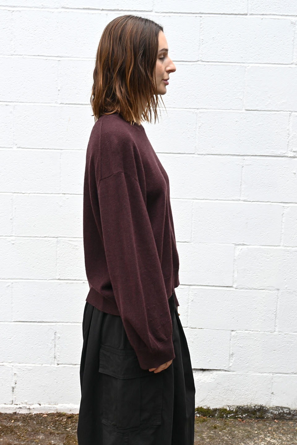 Wine Cashmere Pullover