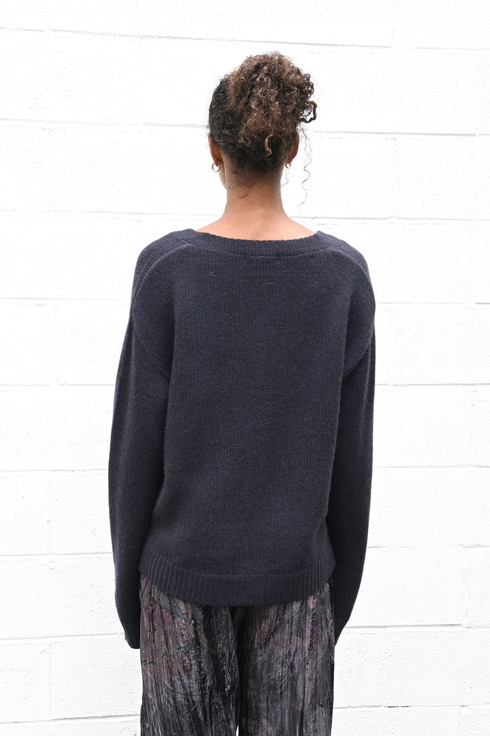 Navy Cashmere Cardigan