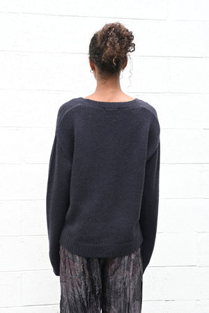 Navy Cashmere Cardigan