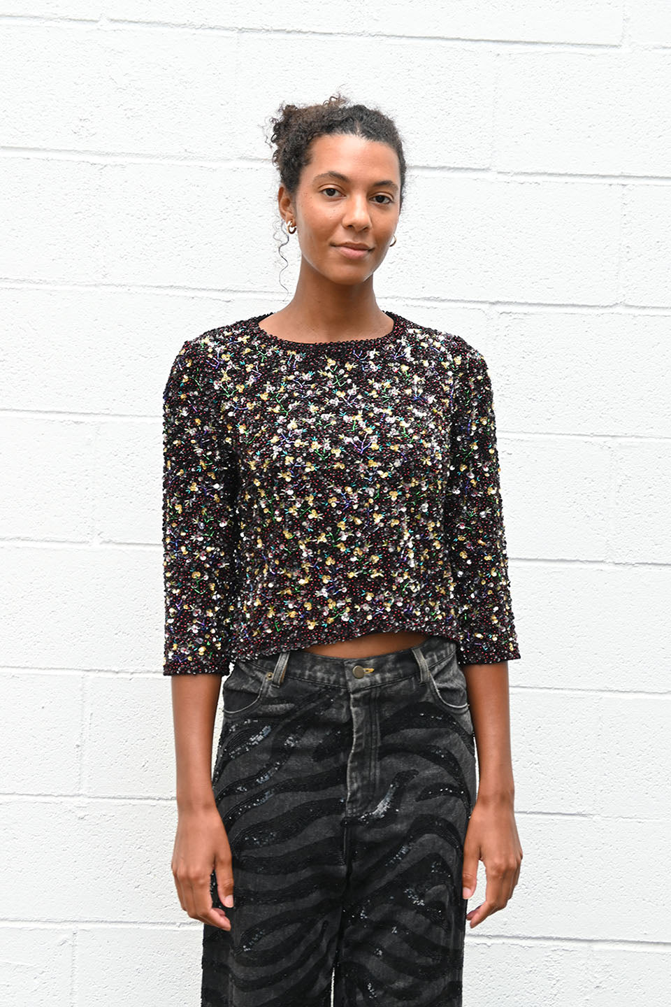 Multicolor Sequined Top