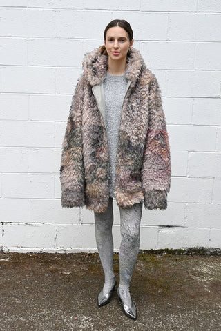 Faux Fur Long Bomber