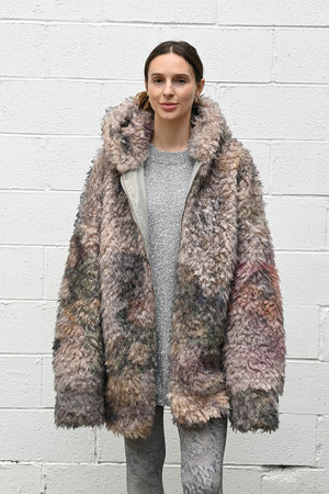 Faux Fur Long Bomber