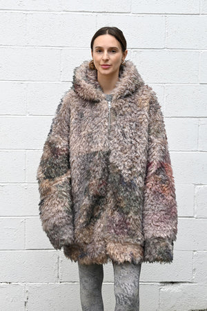 Faux Fur Long Bomber