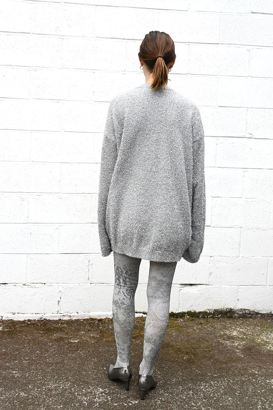 Floral Metallic Tights
