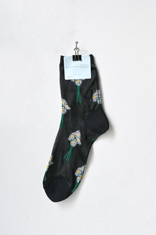Floral Sheer Short Sock