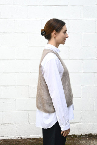 Knit Vest Steel Taupe