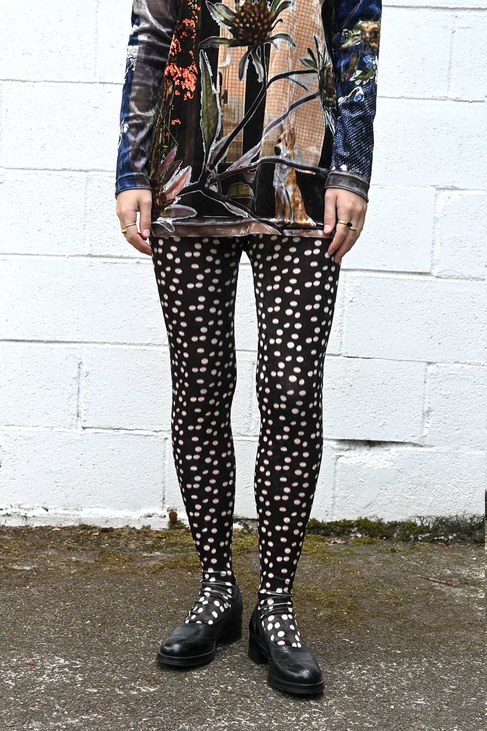Spotted Velvet Tights