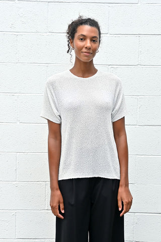 White Beaded Tee