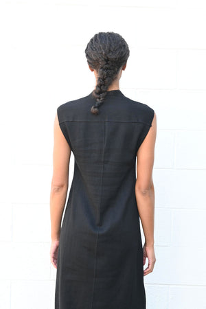 Re-Read V-neck Dress Black