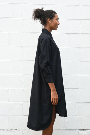Large Flower Beads Shirt Dress