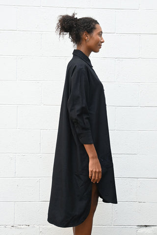 Large Flower Beads Shirt Dress